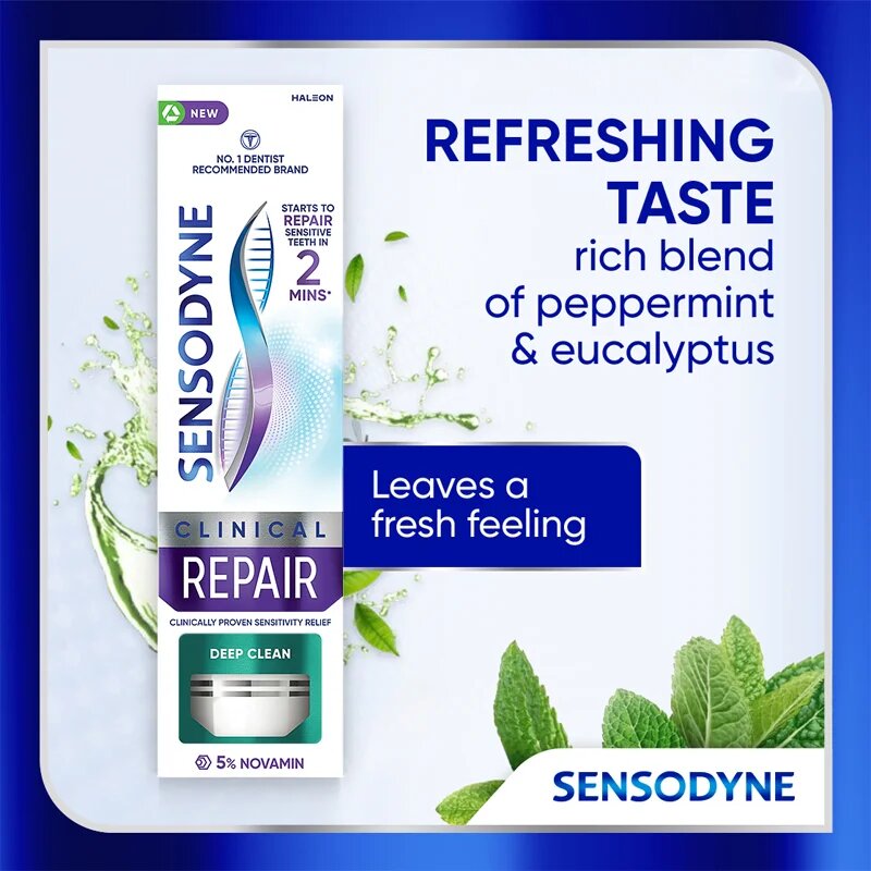 Sensodyne Clinical Repair Active Clean zubní pasta 2x75 ml