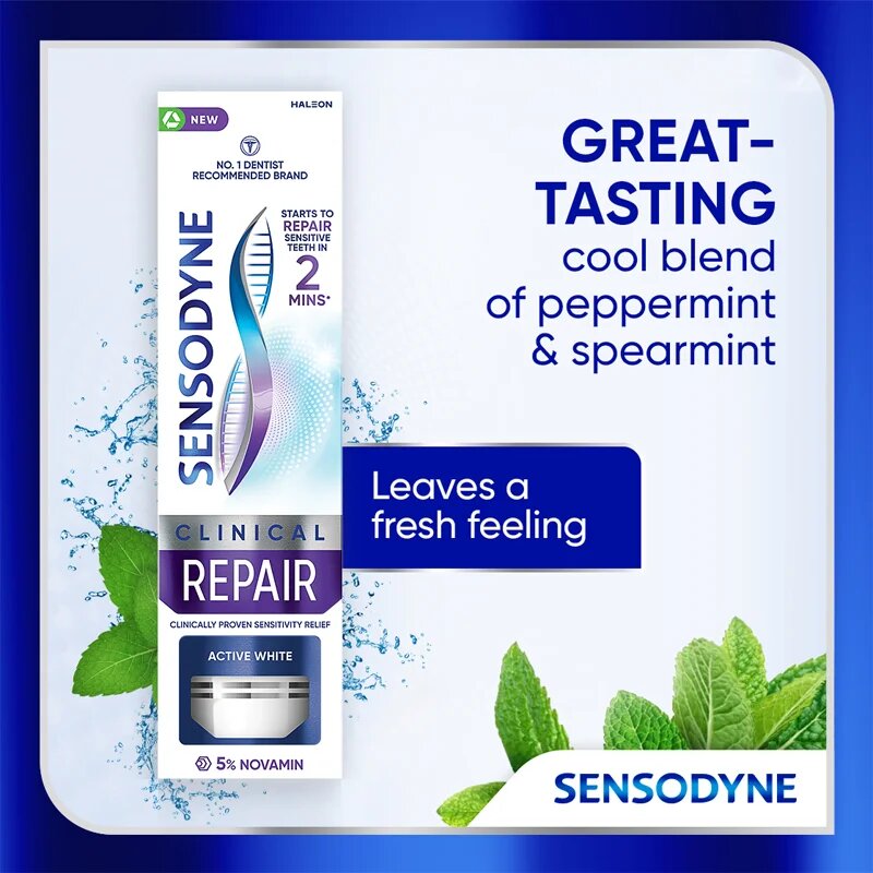 Sensodyne Clinical Repair Active White zubní pasta 2x75 ml