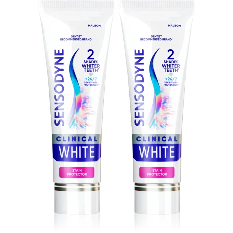 Sensodyne Clinical White Stain Protector bělicí zubní pasta 2x75 ml