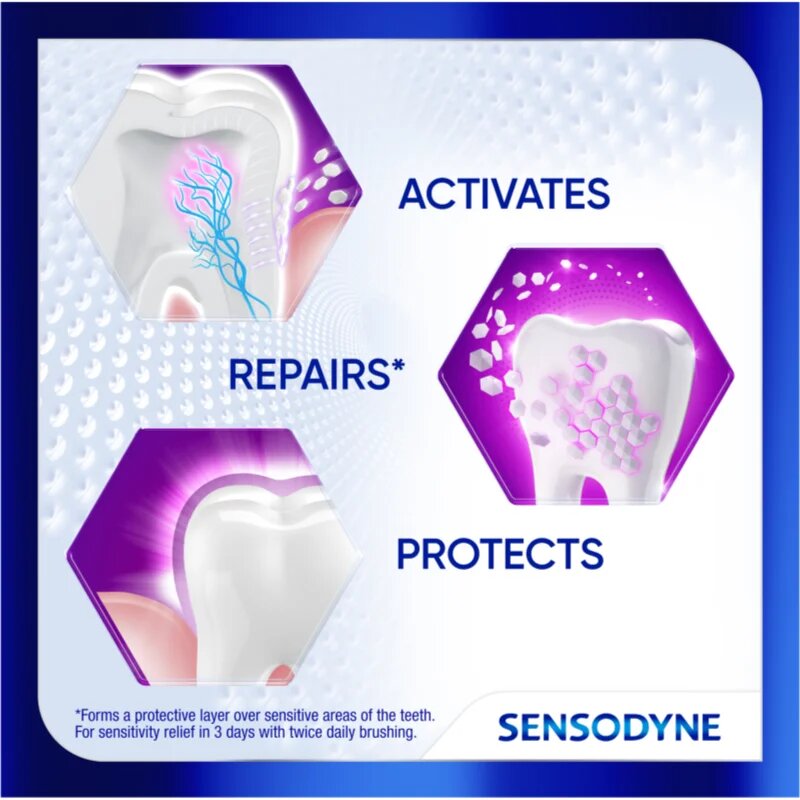 Sensodyne Repair & Protect Cool Mint zubní pasta pro citlivé zuby 3x75 ml