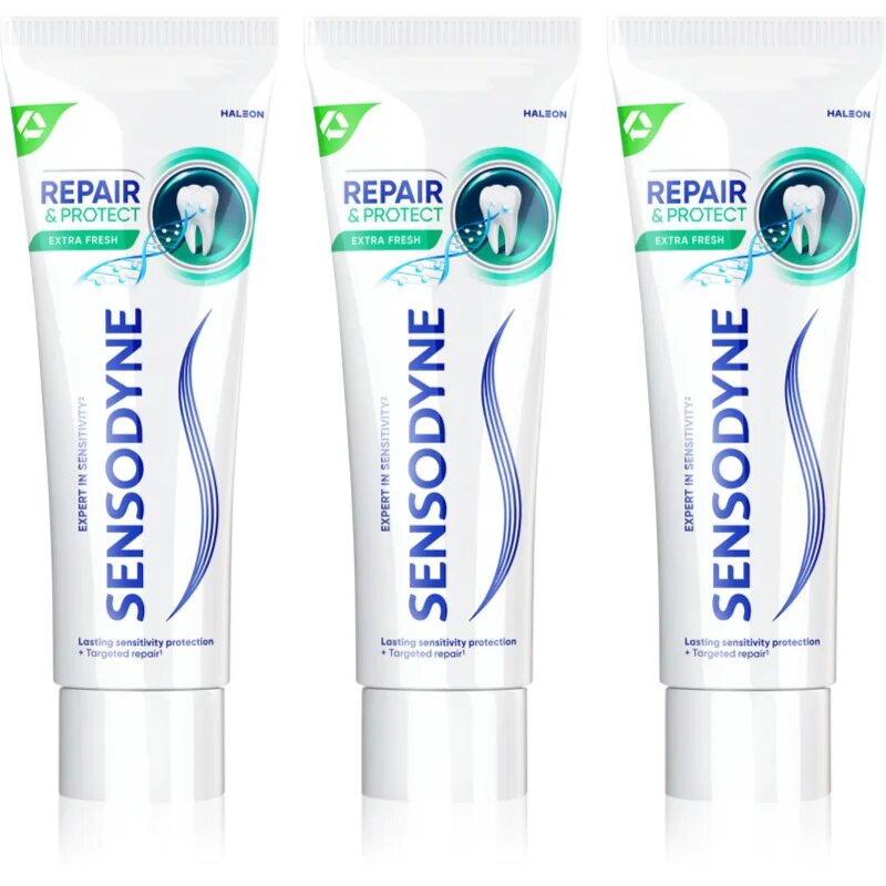 Sensodyne Repair & Protect Extra Fresh zubní pasta pro ochranu zubů a dásní 3x75 ml