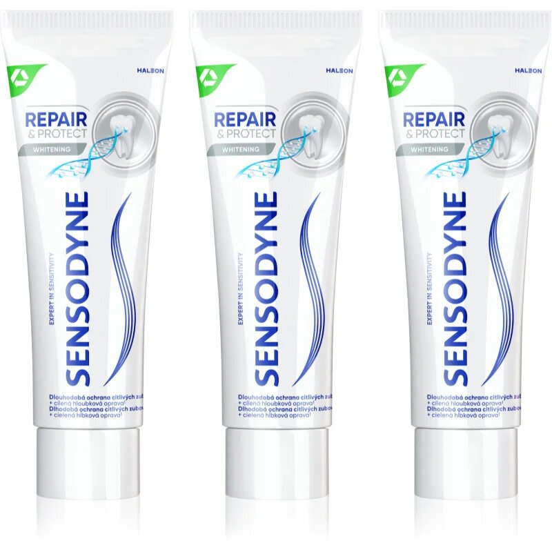Sensodyne Repair & Protect Whitening bělicí zubní pasta pro citlivé zuby 3x75 ml