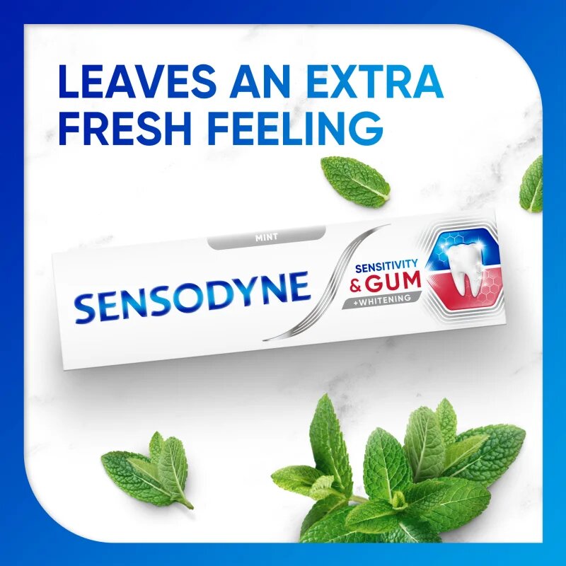 Sensodyne Sensitivity & Gum Whitening bělicí zubní pasta pro ochranu zubů a dásní 3x75 ml