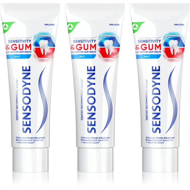 Sensodyne Sensitivity & Gum zubní pasta pro citlivé zuby Mint 3x75 ml