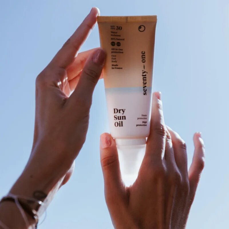 SeventyOne Dry Sun Oil SPF30 ochranný suchý olej na opalování na obličej tělo a vlasy SPF 30 100 ml