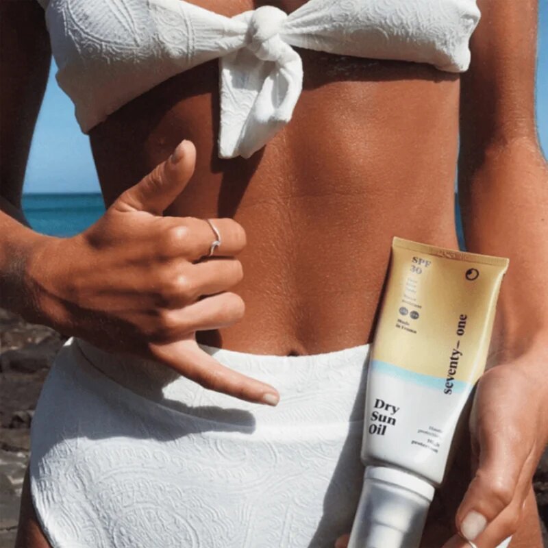 SeventyOne Dry Sun Oil SPF30 ochranný suchý olej na opalování na obličej tělo a vlasy SPF 30 100 ml