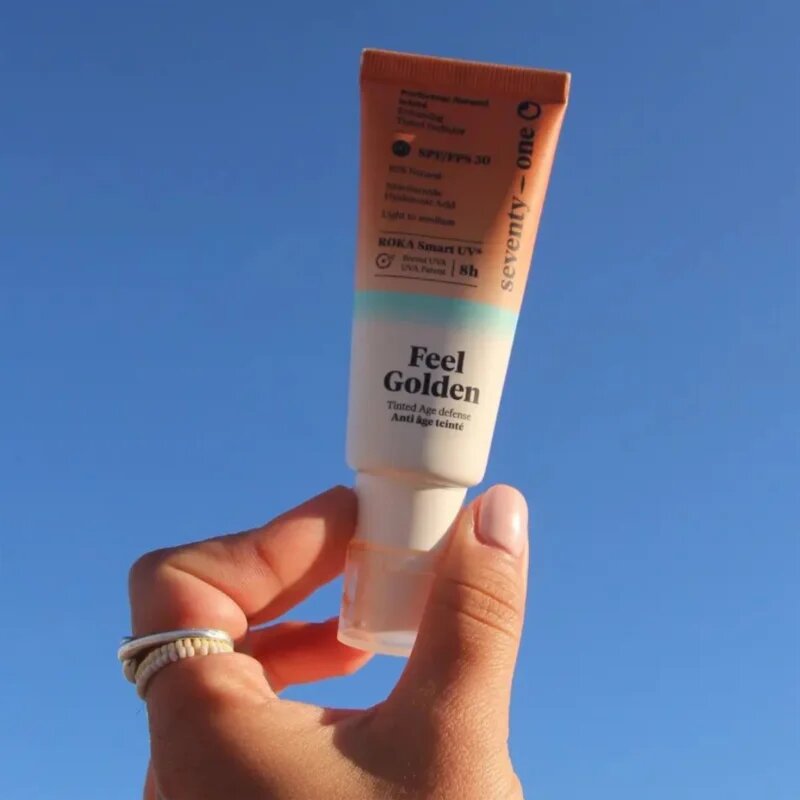 SeventyOne Feel Golden SPF30 tónovací opalovací fluid na obličej SPF 30 40 ml