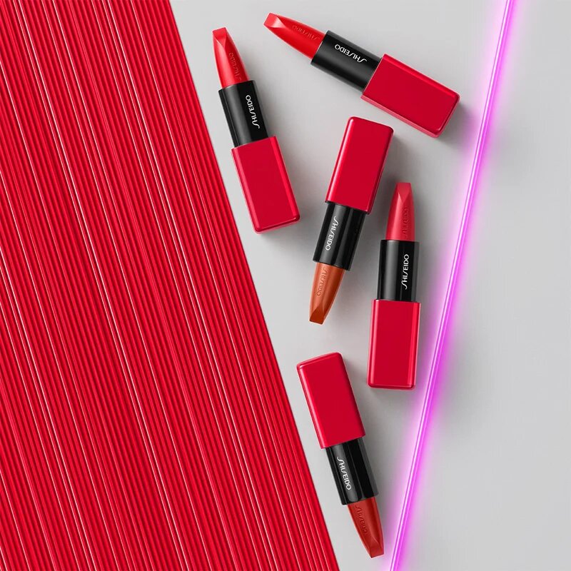 Shiseido Makeup Technosatin gel lipstick saténová rtěnka odstín 416 Red Shift 4 g