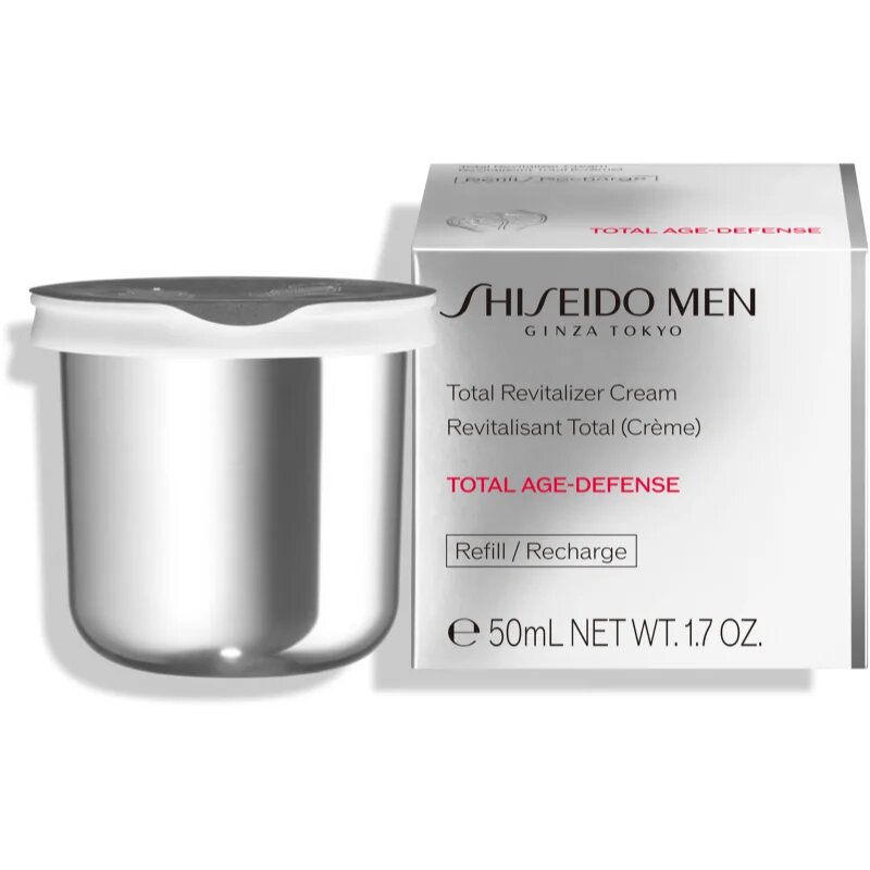 Shiseido Men Total Revitalizer Cream denní krém pro muže náhradní náplň 50 ml