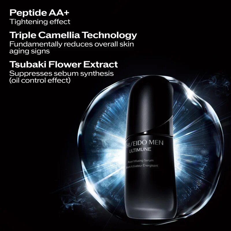 Shiseido Men Ultimune Power Infusing Serum koncentrované sérum proti příznakům stárnutí pleti pro muže 50 ml