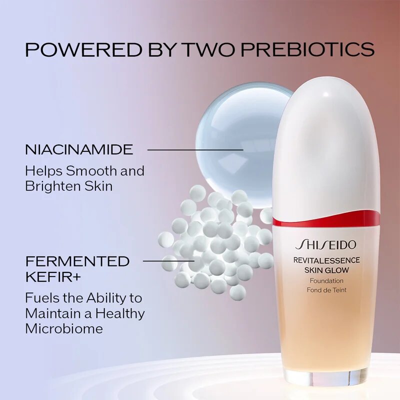 Shiseido Revitalessence Skin Glow Foundation lehký make-up s rozjasňujícím účinkem SPF 30 odstín Obsidian 30 ml
