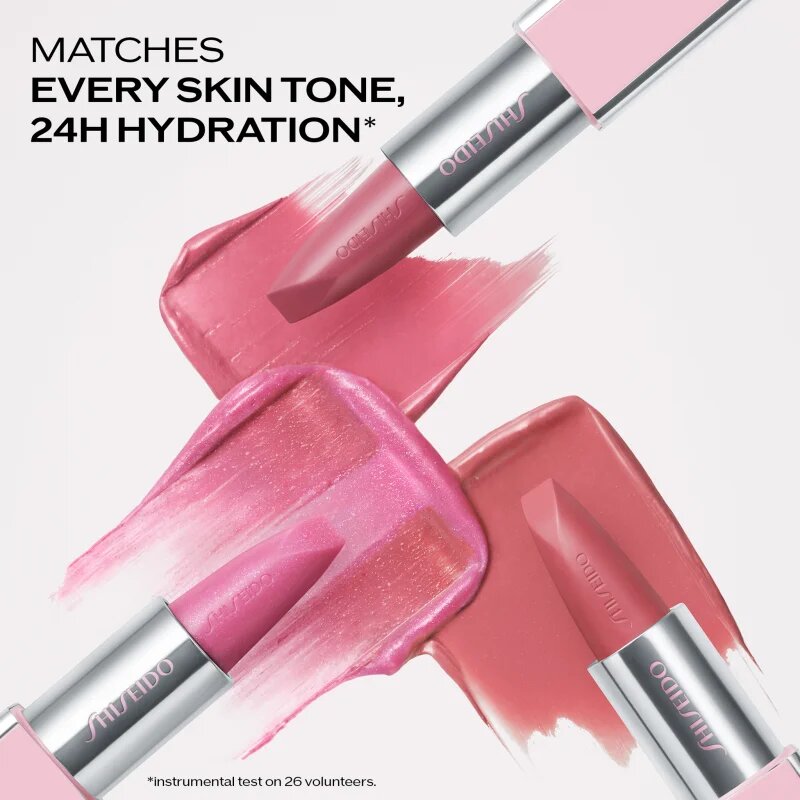Shiseido Technosatin Pink saténová rtěnka odstín 02 Sparkling Pink 3.3 g