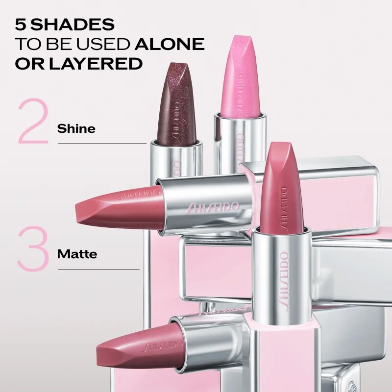 Shiseido Technosatin Pink saténová rtěnka odstín 02 Sparkling Pink 3.3 g