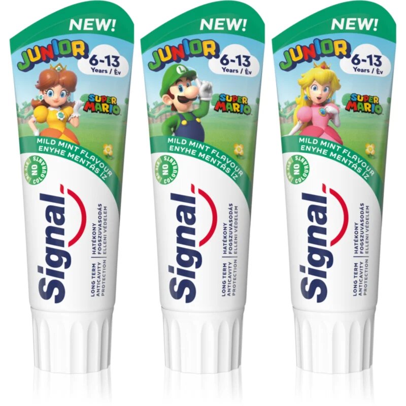 Signal Junior dětská zubní pasta 6 - 13 - Super Mario 75 ml