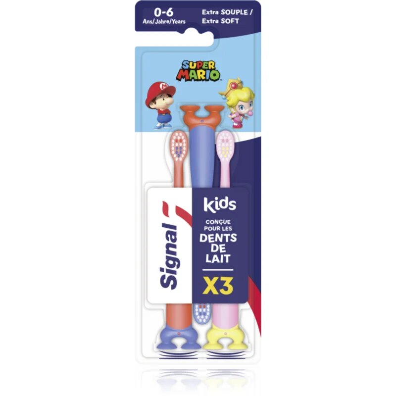 Signal Super Mario zubní kartáček pro děti soft 0-6/2-6
