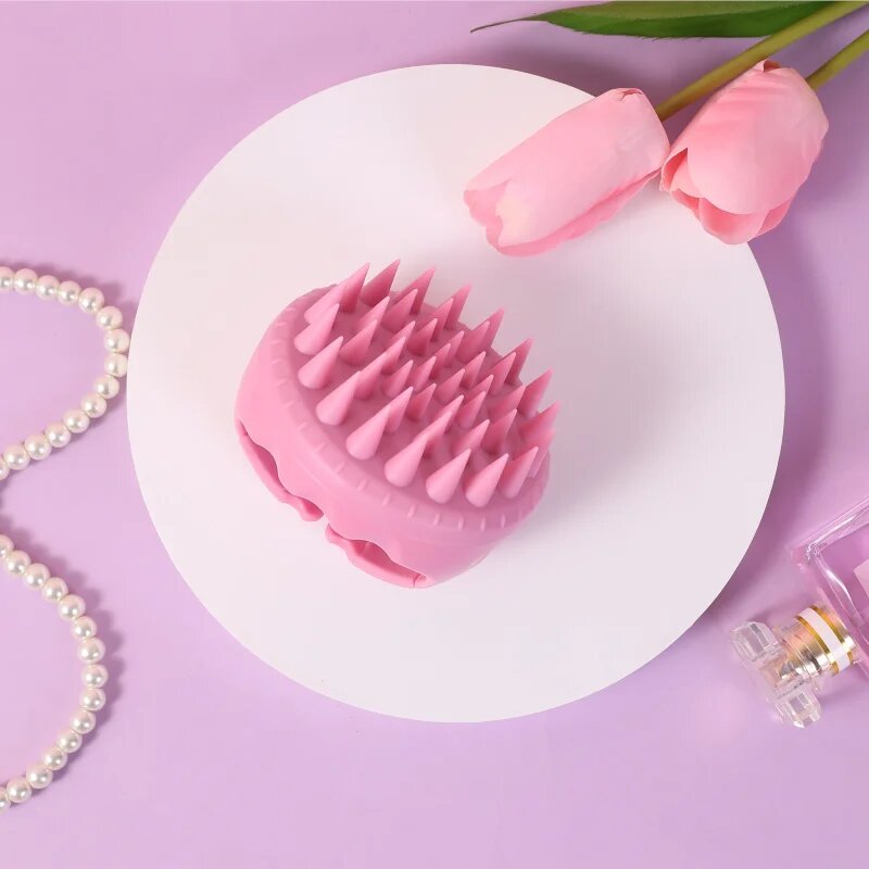 Sister Young Aura Shampoo Brush masážní kartáč na vlasy a vlasovou pokožku Pink 1 ks