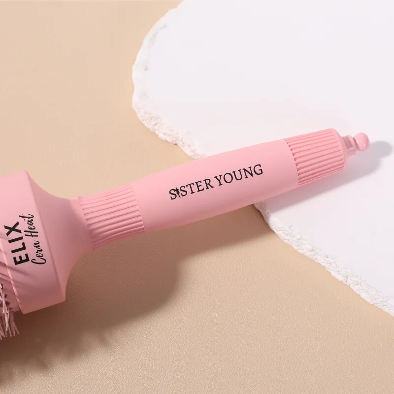 Sister Young ELIX Round Brush Cera Heat Pink kulatý kartáč na vlasy 65mm 1 ks