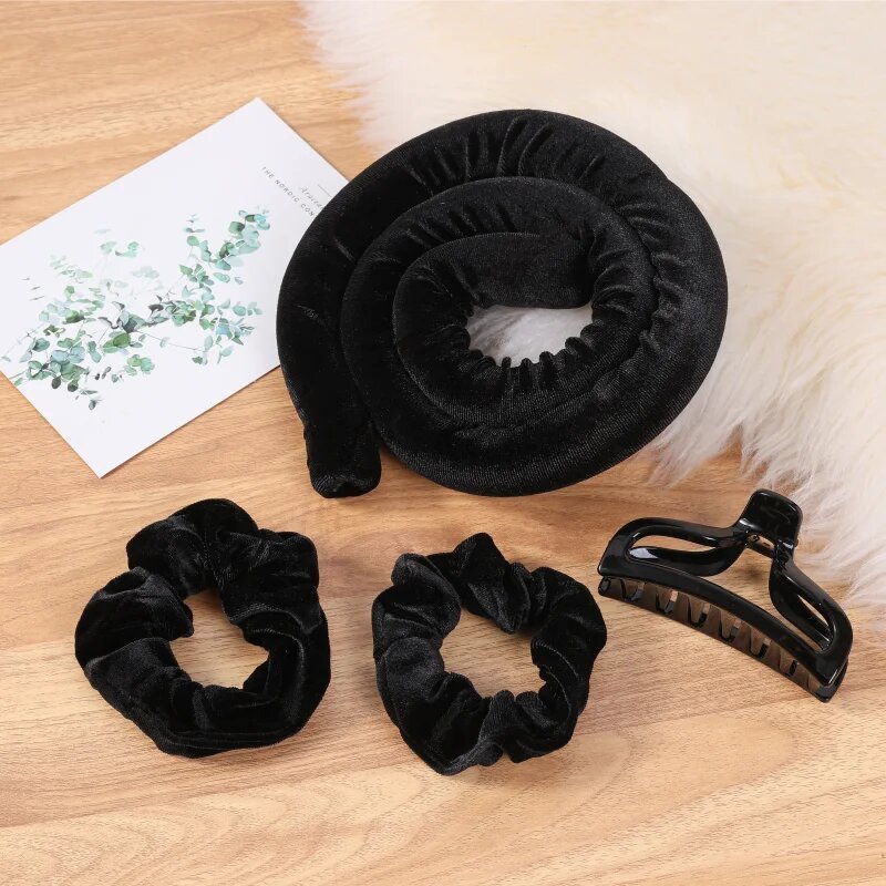 Sister Young LISA set na natáčení vlasů Black 4 ks