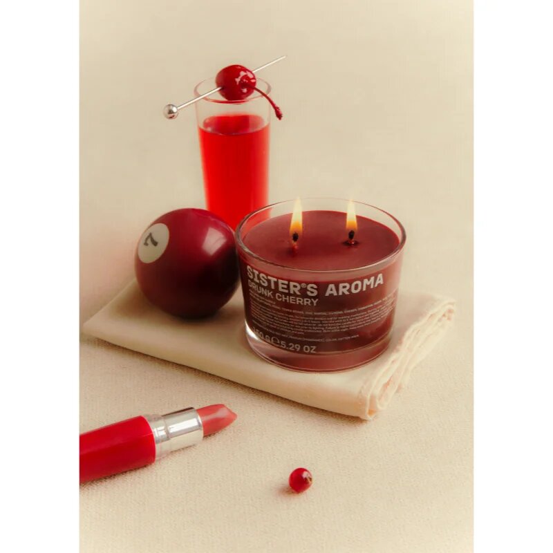 Sister's Aroma Drunk Cherry vonná svíčka 150 g