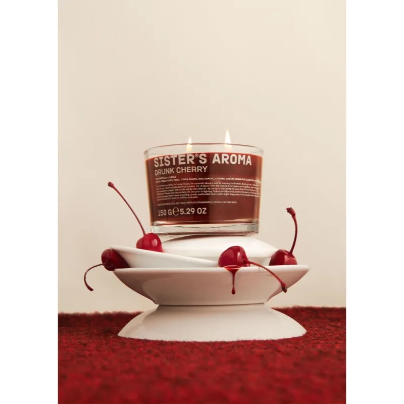 Sister's Aroma Drunk Cherry vonná svíčka 150 g