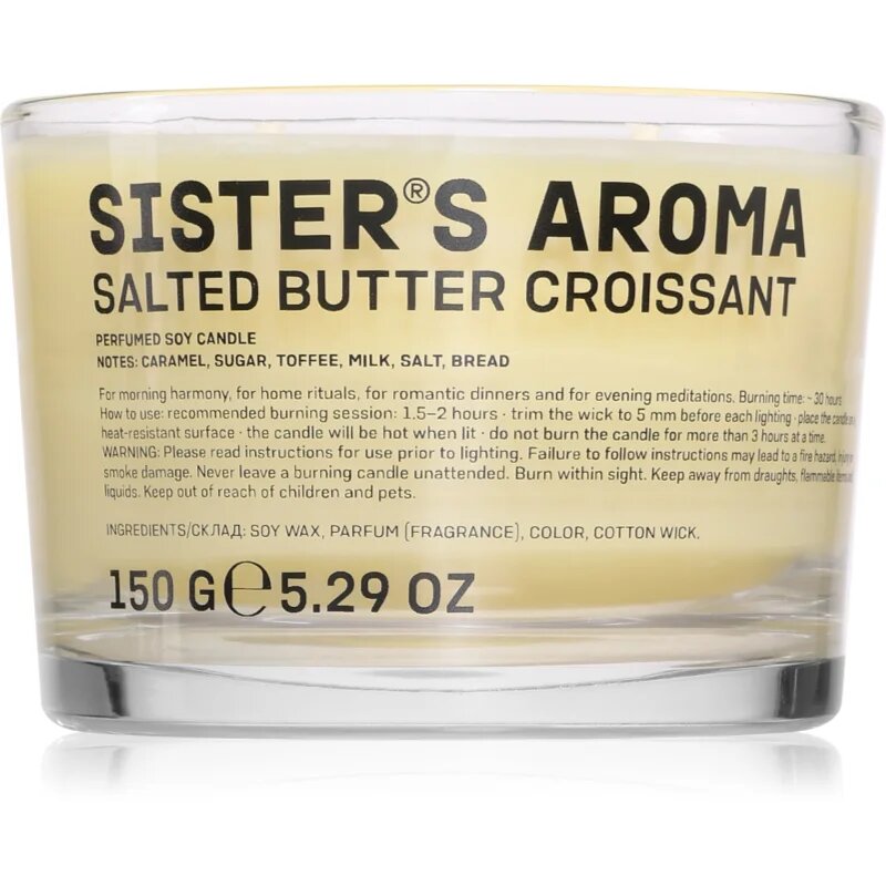 Sister's Aroma Salted Butter Croissant vonná svíčka 150 g