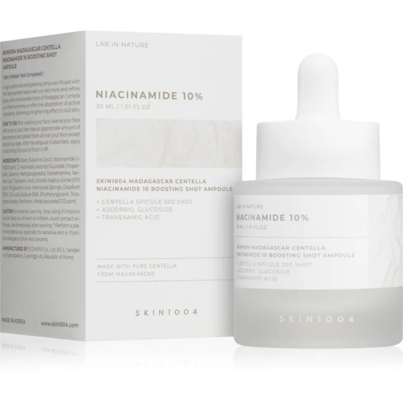 SKIN1004 Lab In Nature Niacinamide 10% Boosting Shot Ampoule regenerační a rozjasňující sérum s hydratačním účinkem 30 ml