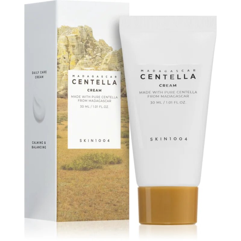 SKIN1004 Madagascar Centella Cream lehký zklidňující krém pro citlivou a podrážděnou pleť 30 ml