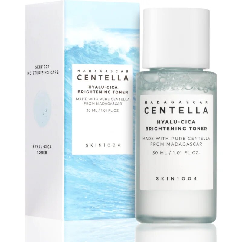 SKIN1004 Madagascar Centella Hyalu-Cica Brightening Toner jemné exfoliační tonikum pro rozjasnění a hydrataci 30 ml