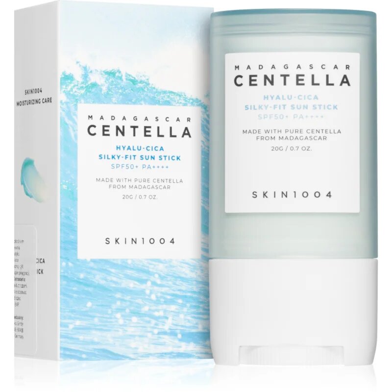 SKIN1004 Madagascar Centella Hyalu-Cica Silky-Fit Sun Stick ochranná hydratační tyčinka SPF 50+ 20 g