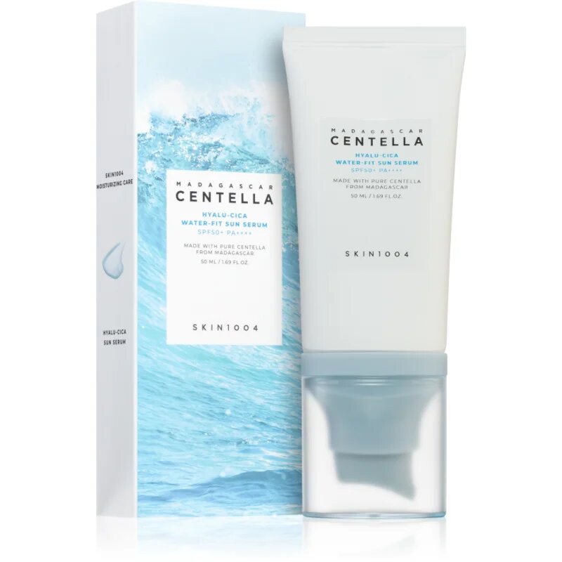 SKIN1004 Madagascar Centella Hyalu-Cica Water-Fit Sun Serum ochranné sérum s hydratačním účinkem SPF 50+ 50 ml