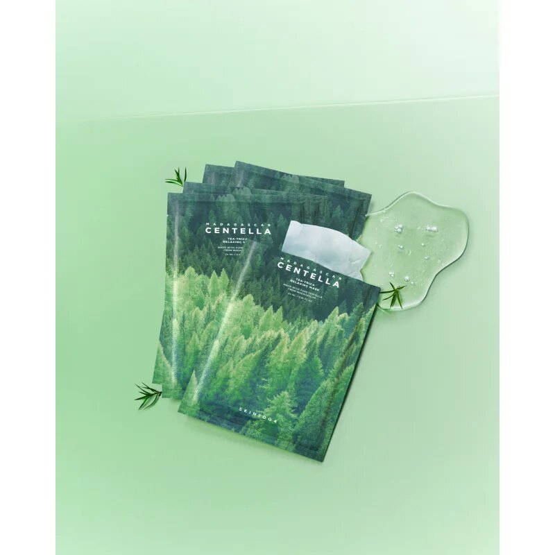 SKIN1004 Madagascar Centella Tea-Trica Relaxing Mask plátýnková maska pro zklidnění pleti 23 ml