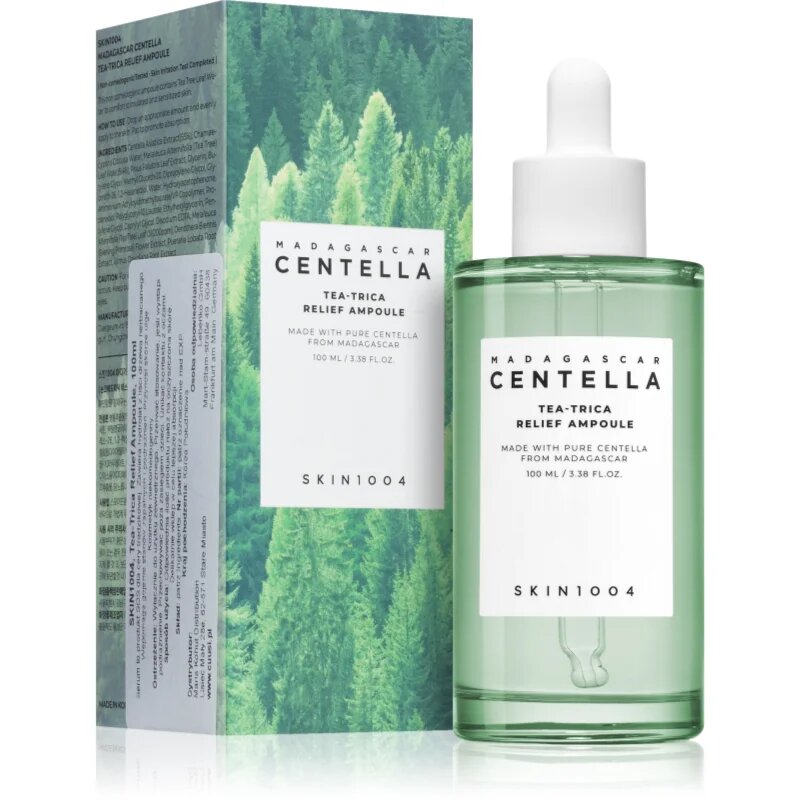 SKIN1004 Madagascar Centella Tea-Trica Relief Ampoule zklidňující pleťové sérum pro problematickou pleť akné 100 ml
