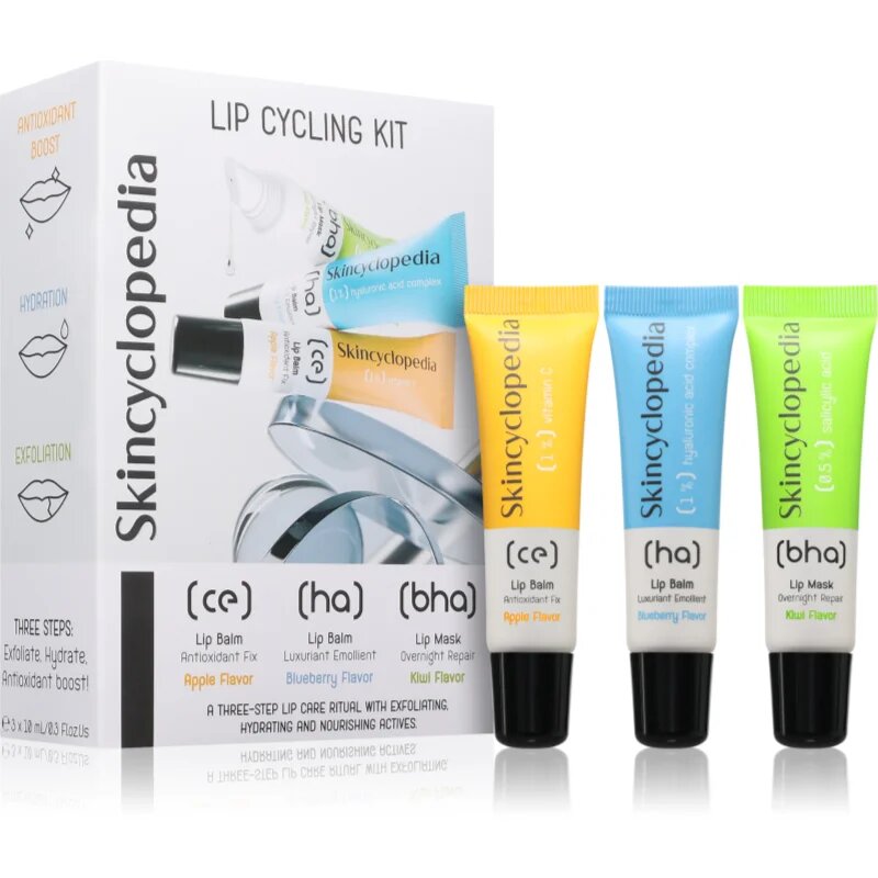 Skincyclopedia Lip Cycling Kit balzám na rty 3x10 ml