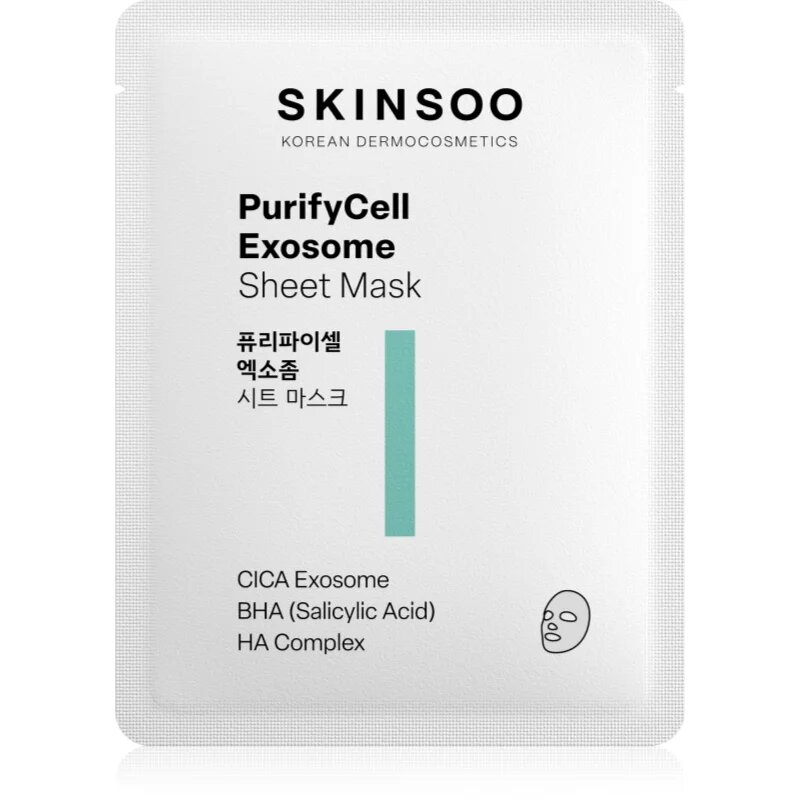 SKINSOO PurifyCell Exosome Sheet Mask zklidňující plátýnková maska 22 g
