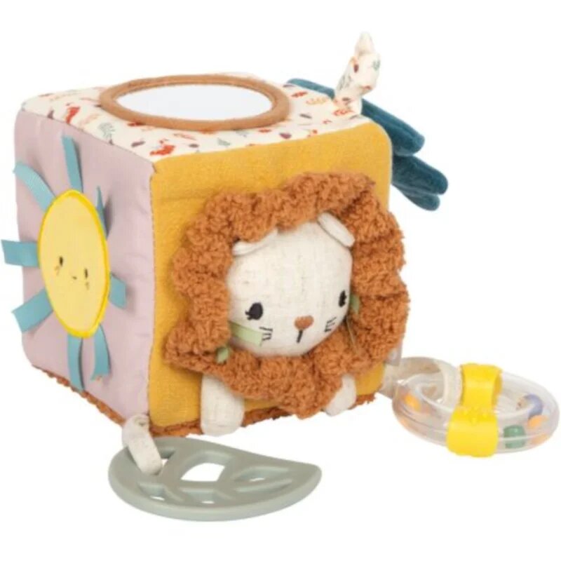 Small foot Little Lion Fabric Playing Cube aktivity hračka 0m+ 1 ks