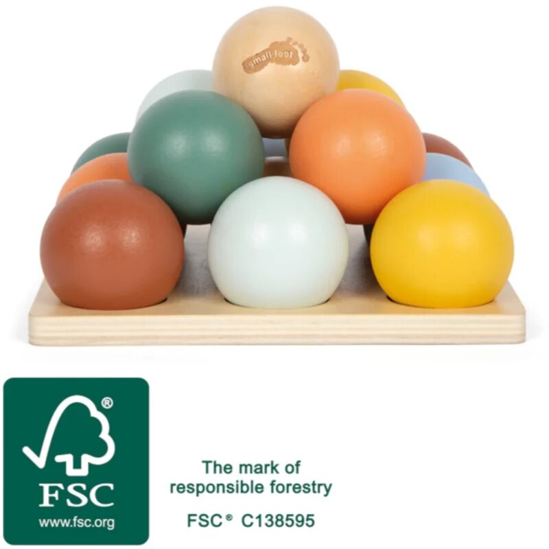 Small foot Montessori Sorting Game with Balls třídicí hra 12m+ 15 ks