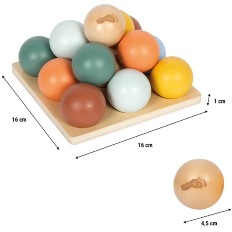 Small foot Montessori Sorting Game with Balls třídicí hra 12m+ 15 ks