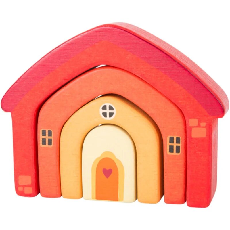Small foot Wooden Building Blocks House aktivity hračka ze dřeva 12 m+ 4 ks