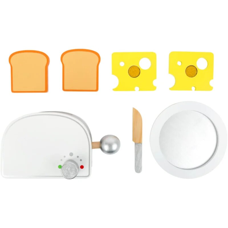 Small foot Wooden Toaster Breakfast sada hraček ze dřeva 3y+ 7 ks