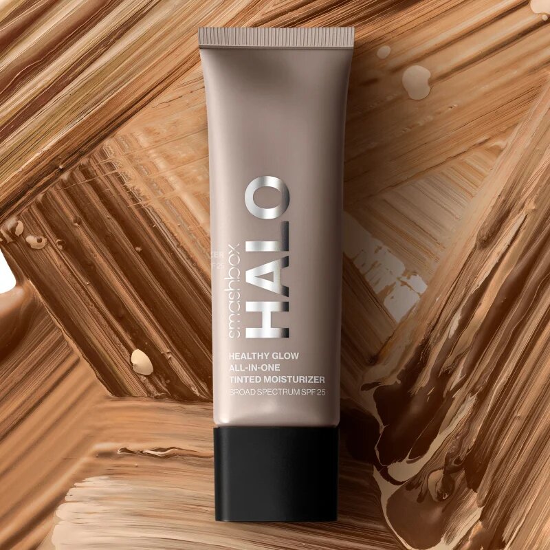 Smashbox Halo Healthy Glow All-in-One Tinted Moisturizer SPF 25 tónovací hydratační krém s rozjasňujícím účinkem SPF 25 odstín Tan Dark 40 ml