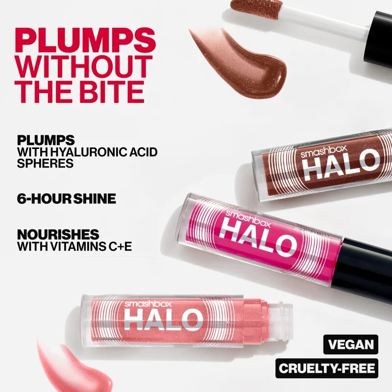 Smashbox Halo Plump + Glow Lip Gloss hydratační lesk na rty pro objem rtů odstín Energy 4.6 ml