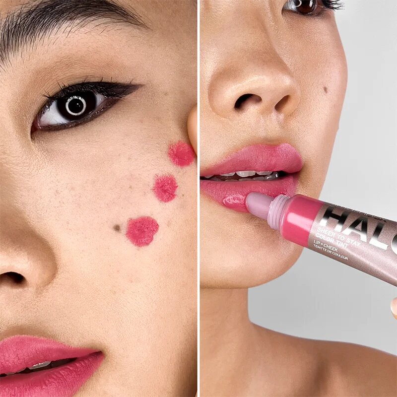 Smashbox Halo Sheer To Stay Color Tints tekutá tvářenka a lesk na rty odstín Blush 10 ml