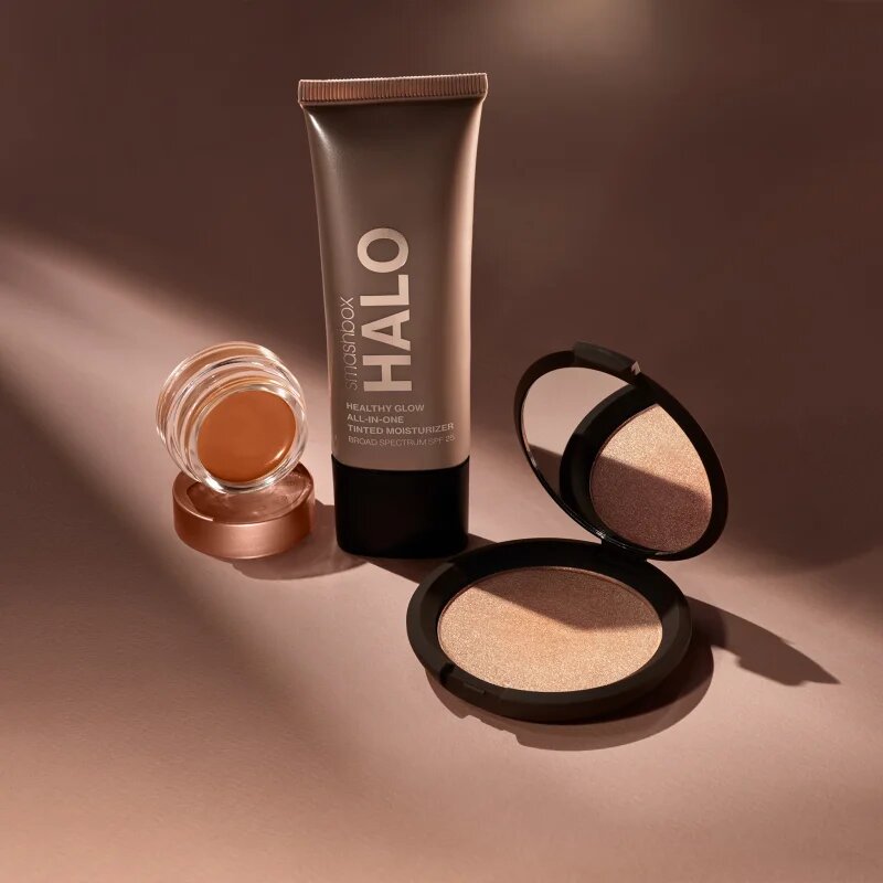 Smashbox x Becca Shimmering Skin Perfector Pressed Highlighter Mini rozjasňovač odstín Sparkling Wine Pop 25 g