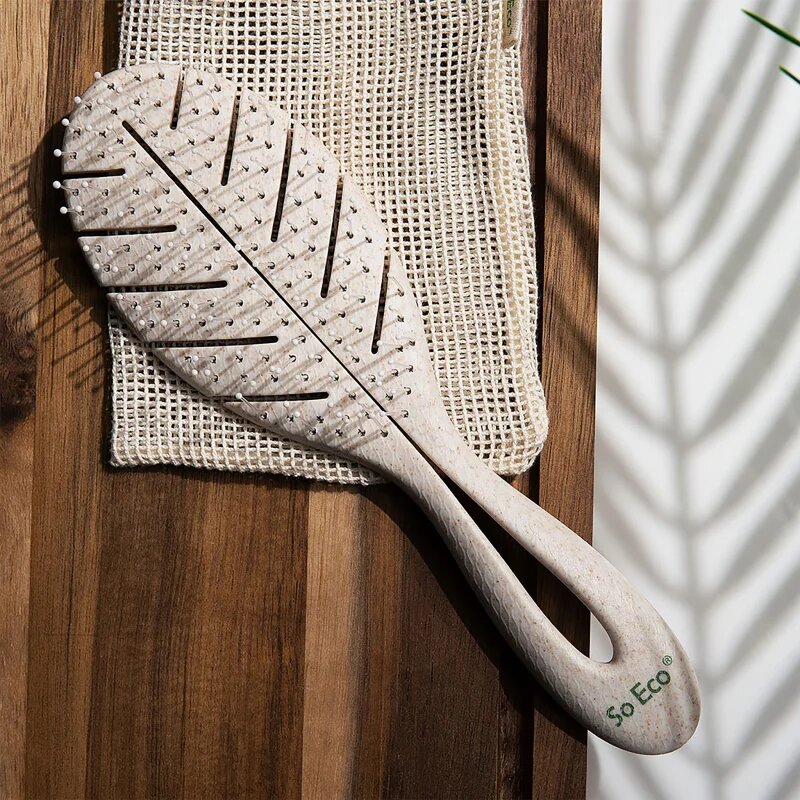 So Eco Biodegradable Detangling Leaf Brush kompostovatelný kartáč na mokré vlasy 1 ks