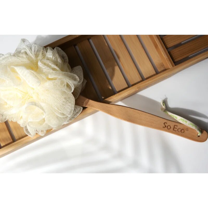 So Eco Long Handle Shower Pouf mycí houba na tělo s prodlouženou rukojetí 1 ks