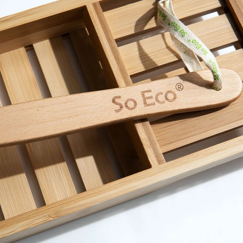 So Eco Long Handle Shower Pouf mycí houba na tělo s prodlouženou rukojetí 1 ks