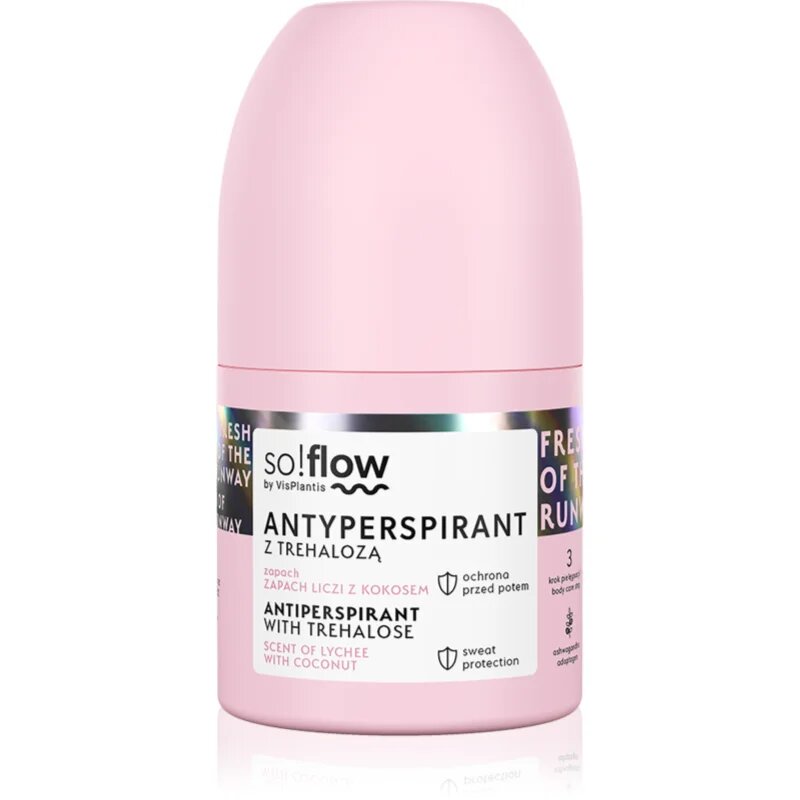 so!flow Antiperspirant antiperspirant roll-on pro ženy Scent of Lychee with Coconut 50 ml