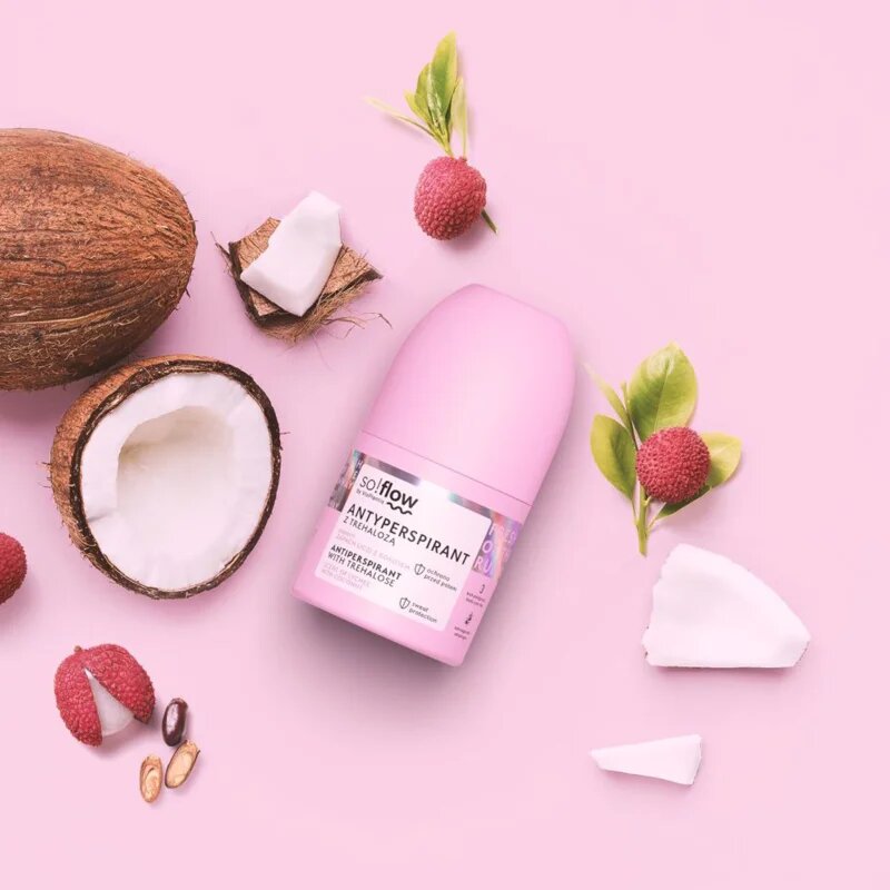 so!flow Antiperspirant antiperspirant roll-on pro ženy Scent of Lychee with Coconut 50 ml
