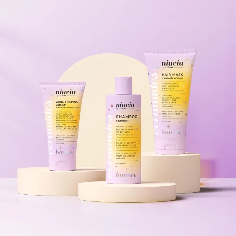 so!flow BOUNCE Hair Shampoo With Ceramides čisticí šampon pro kudrnaté vlasy 300 ml