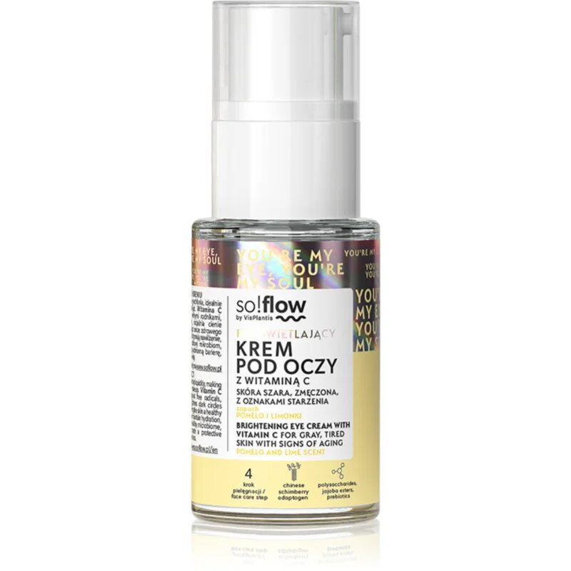 so!flow Brightening Eye Cream With Vitamin C detoxikační a rozjasňující krém na oční okolí s vitaminem C 15 ml